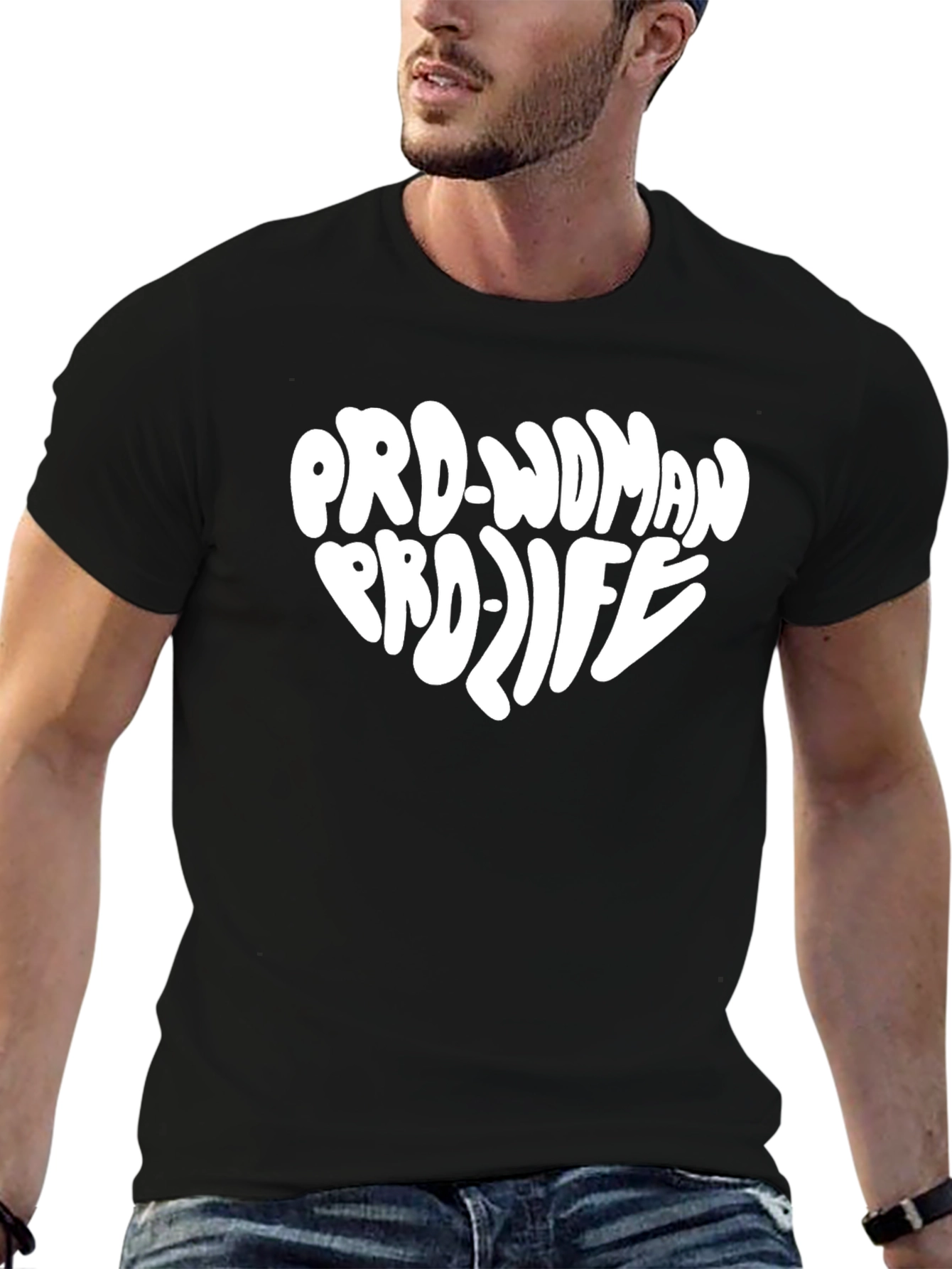 Pro-Woman Pro-Life Heart Graphic T-Shirt