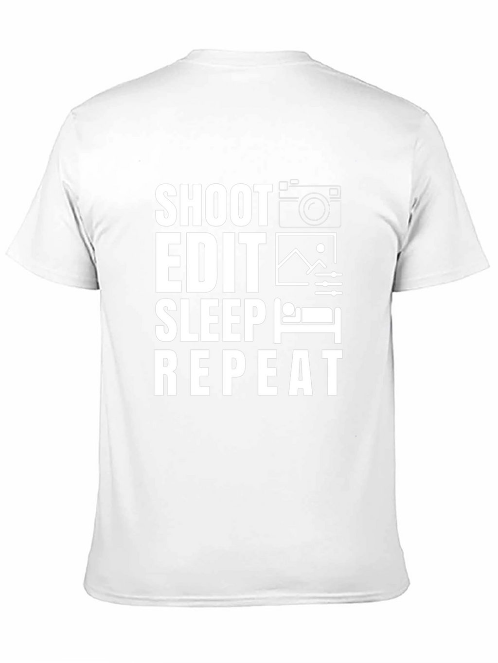 Shoot Edit Sleep Repeat Black T-Shirt