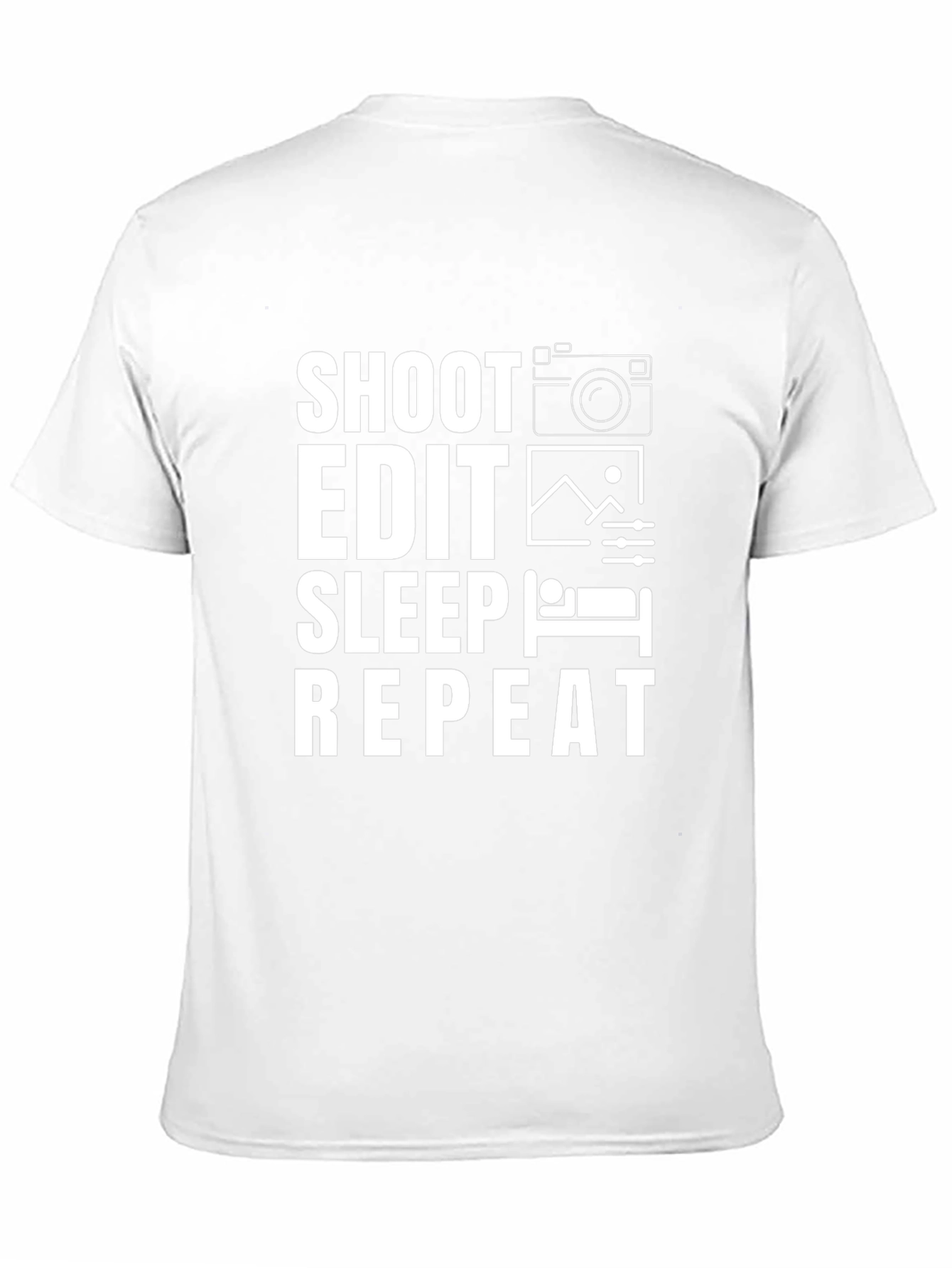 Shoot Edit Sleep Repeat Black T-Shirt