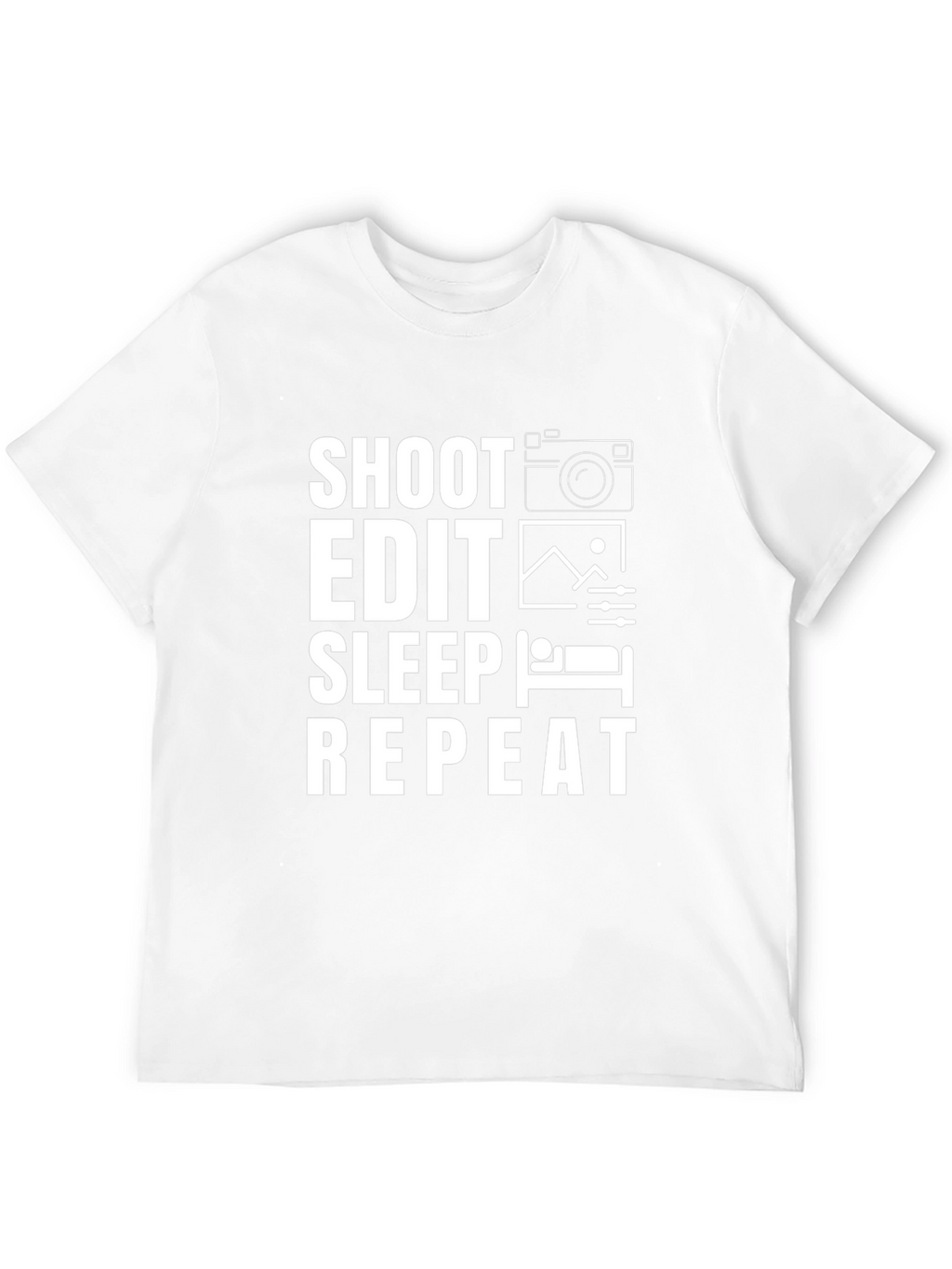 Shoot Edit Sleep Repeat Black T-Shirt
