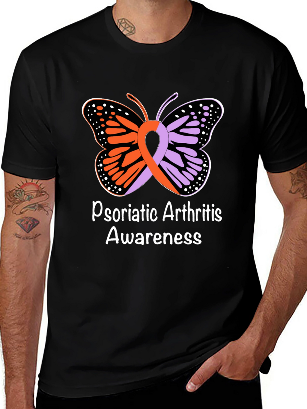 Psoriatic Arthritis Awareness Butterfly T-Shirt