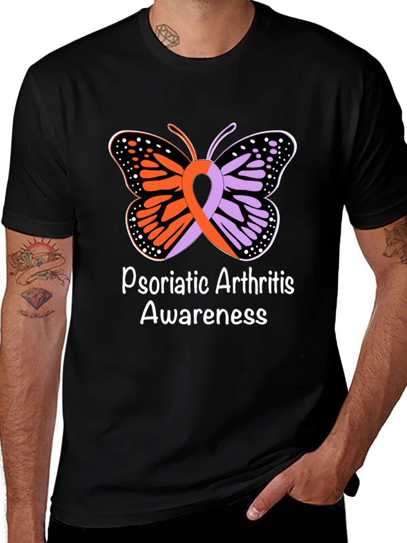 Psoriatic Arthritis Awareness Butterfly T-Shirt