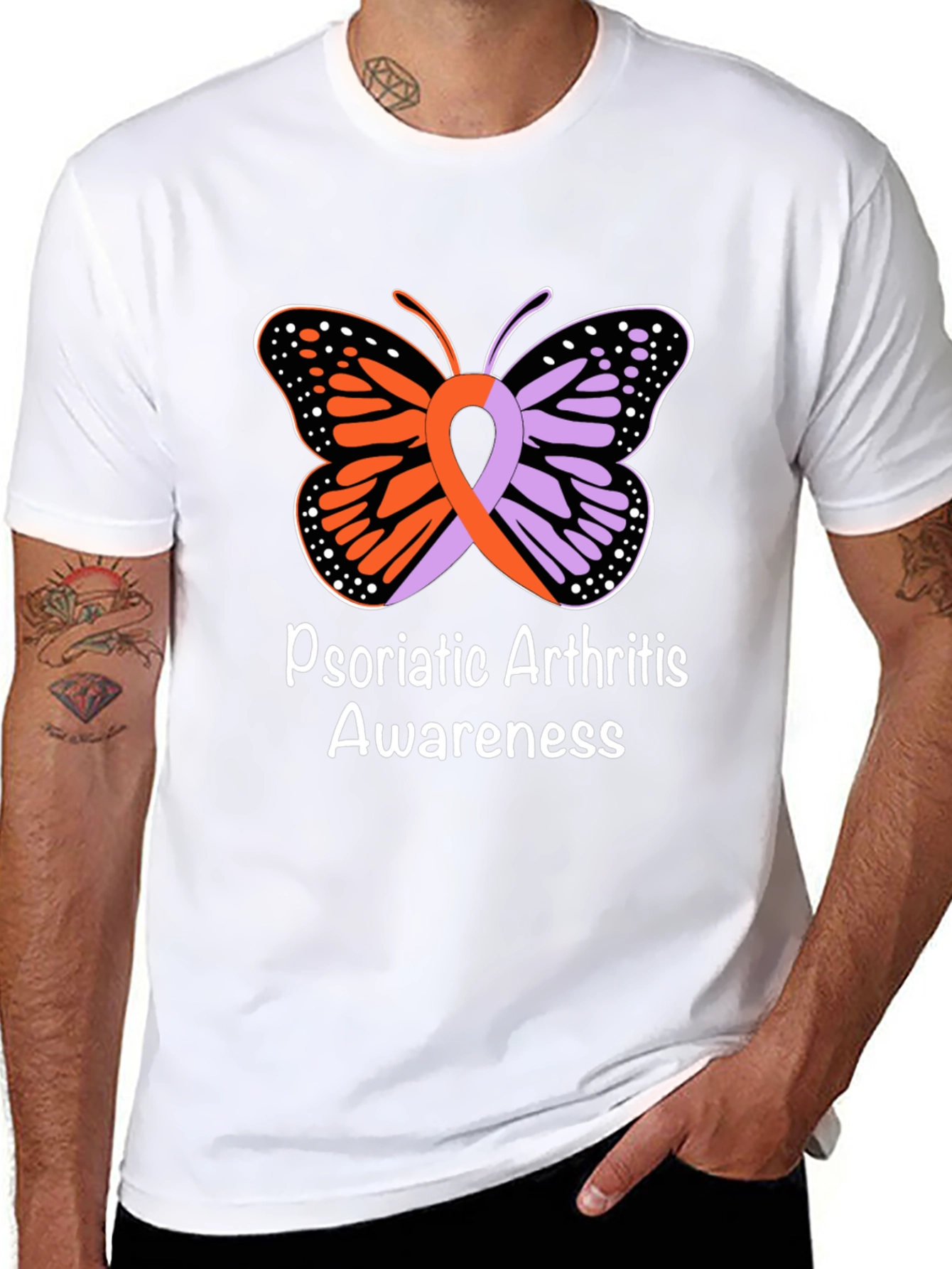 Psoriatic Arthritis Awareness Butterfly T-Shirt