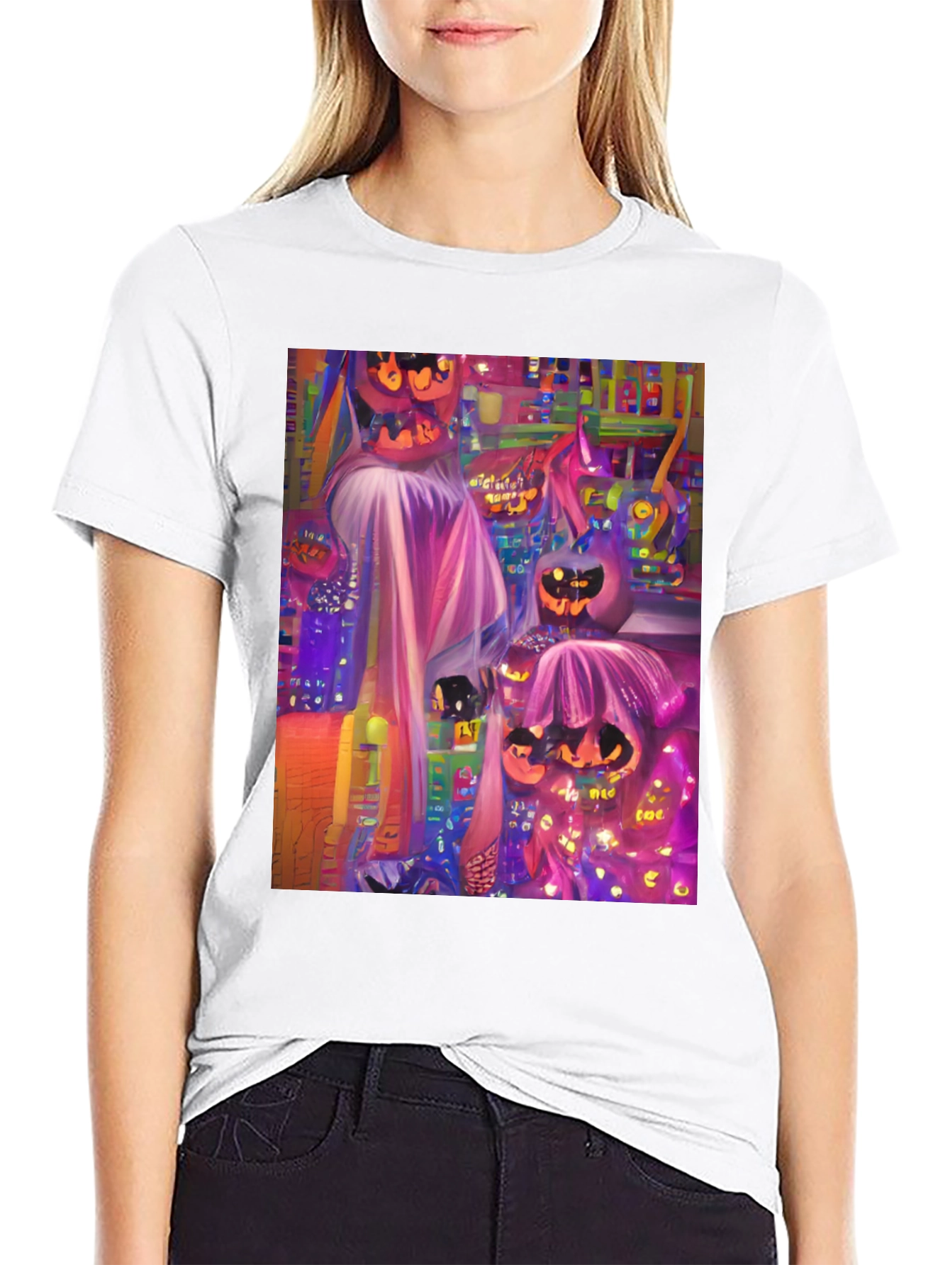 Halloween Pumpkin Graphic Tee - Spooky Season Style