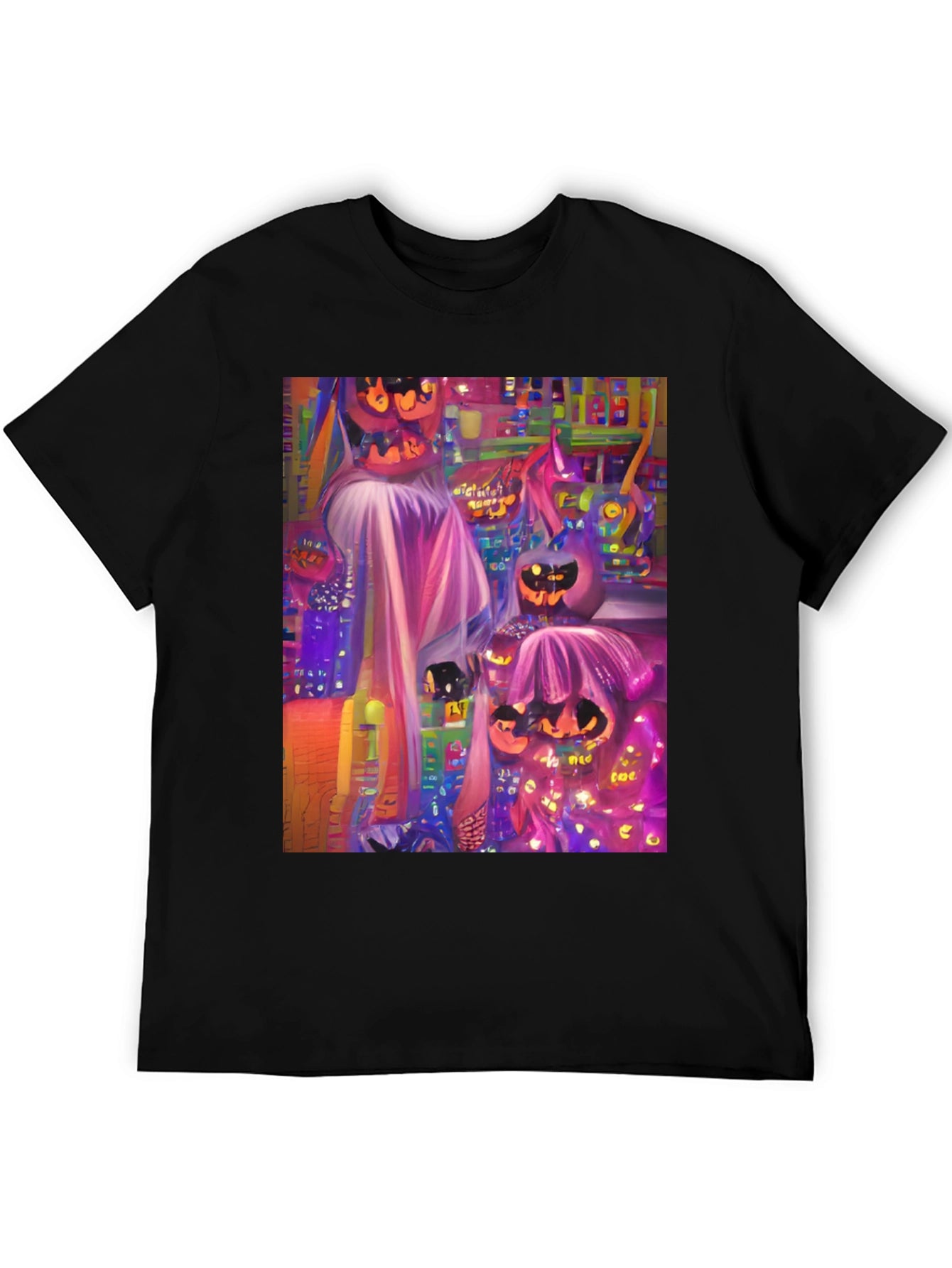 Halloween Pumpkin Graphic Tee - Spooky Season Style