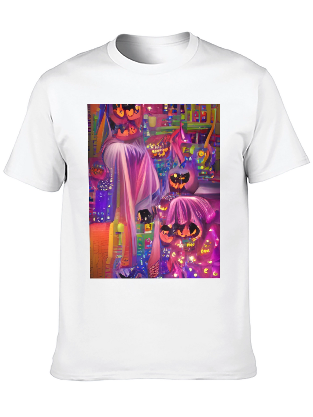 Halloween Pumpkin Graphic Tee - Spooky Season Style
