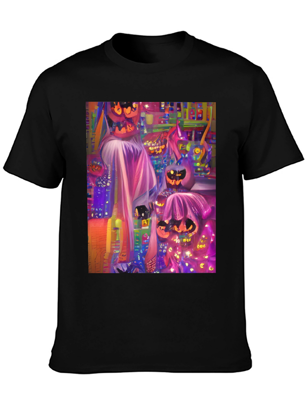 Halloween Pumpkin Graphic Tee - Spooky Season Style