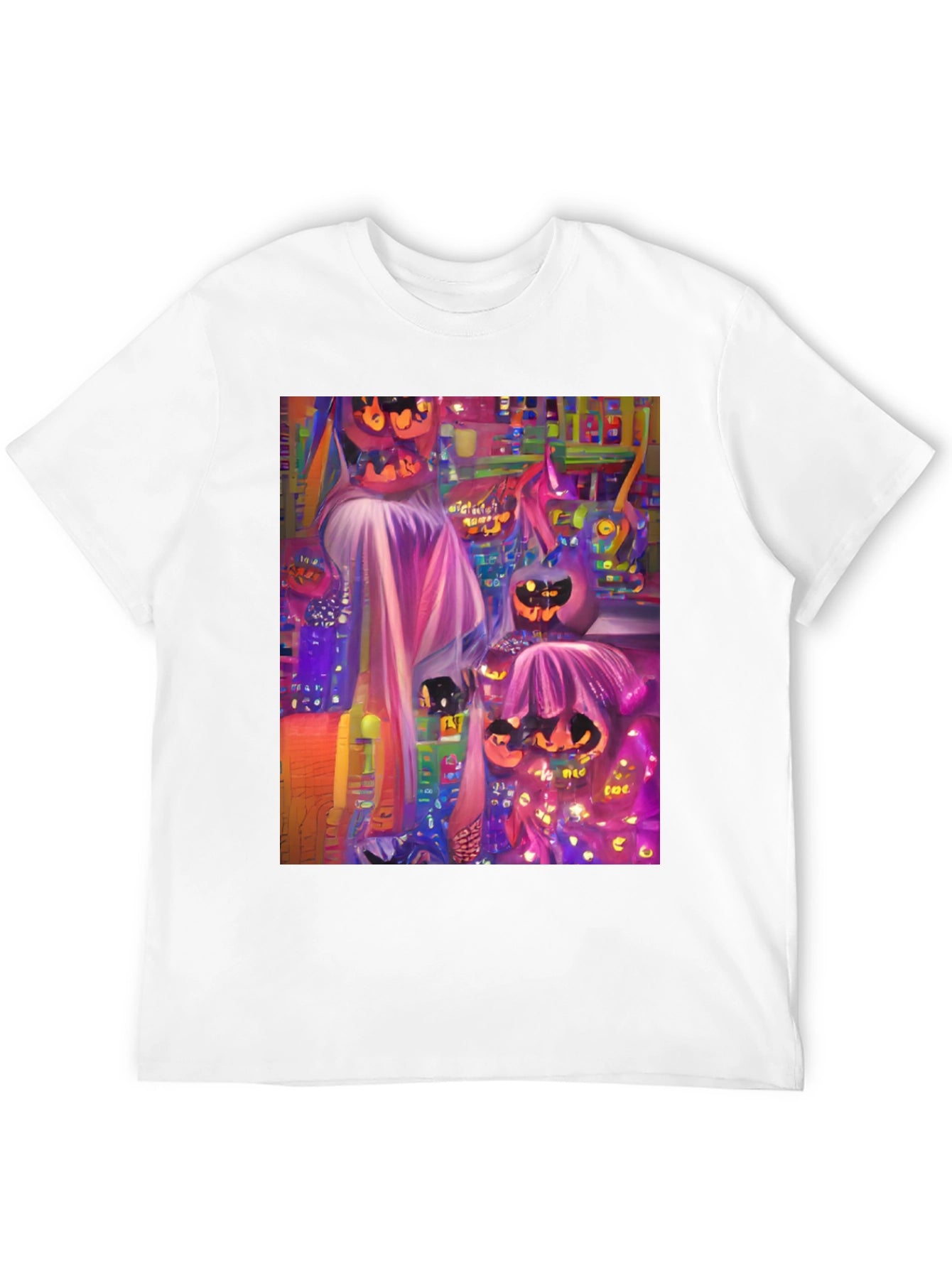 Halloween Pumpkin Graphic Tee - Spooky Season Style