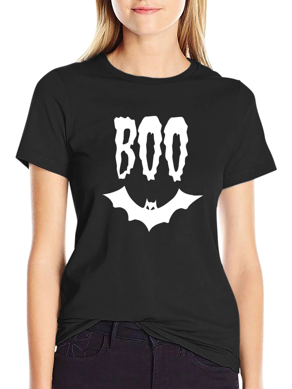 Boo Bat Halloween T-Shirt - Mens