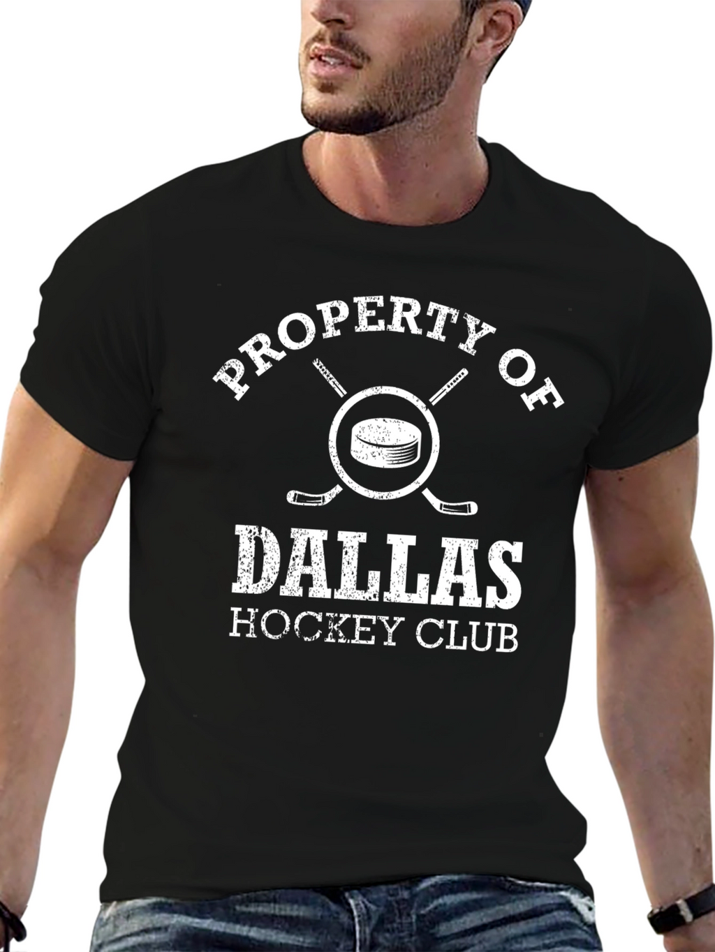 Dallas Hockey Club Black Graphic Tee