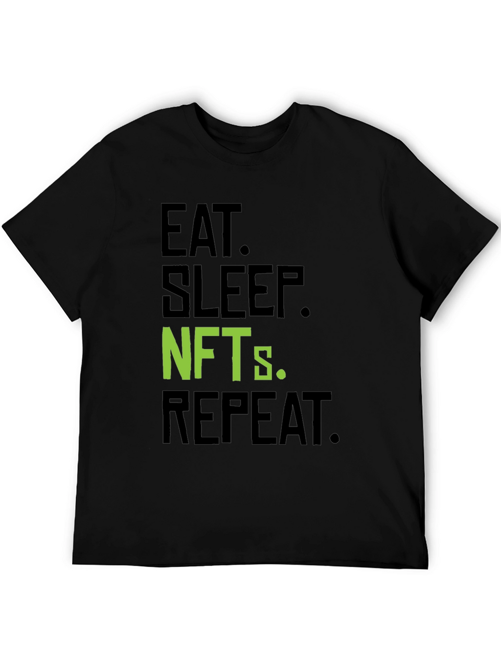 Eat Sleep NFTs Repeat Black T-Shirt