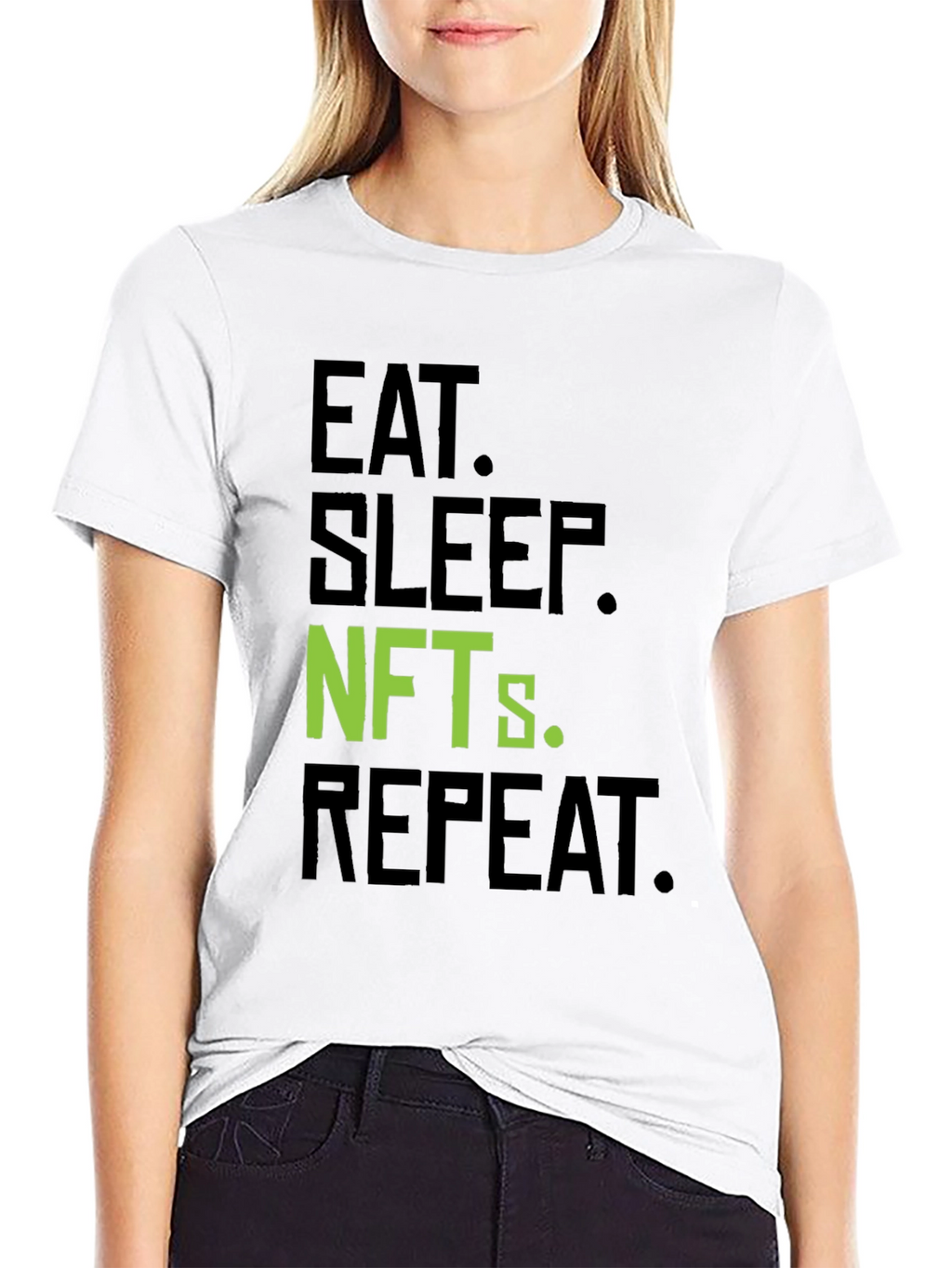 Eat Sleep NFTs Repeat Black T-Shirt