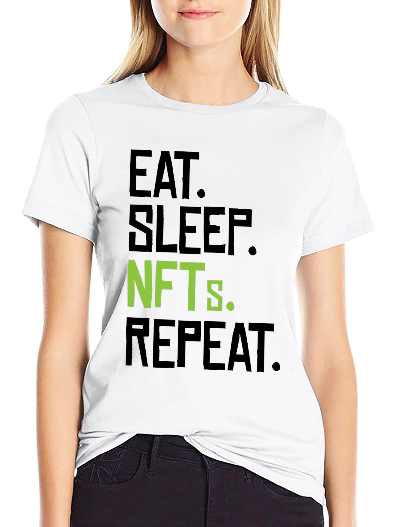 Eat Sleep NFTs Repeat Black T-Shirt