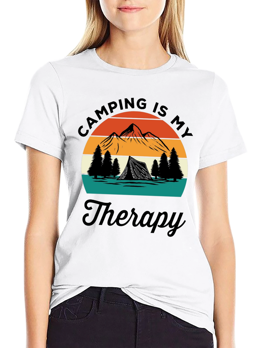 Camping Is My Therapy Graphic T-Shirt