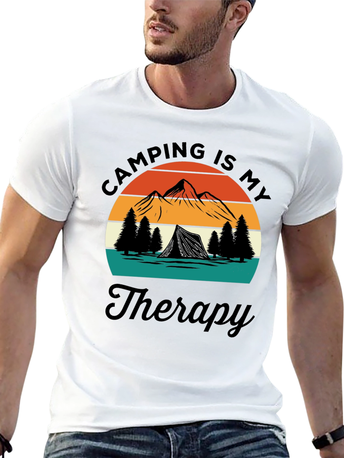 Camping Is My Therapy Graphic T-Shirt