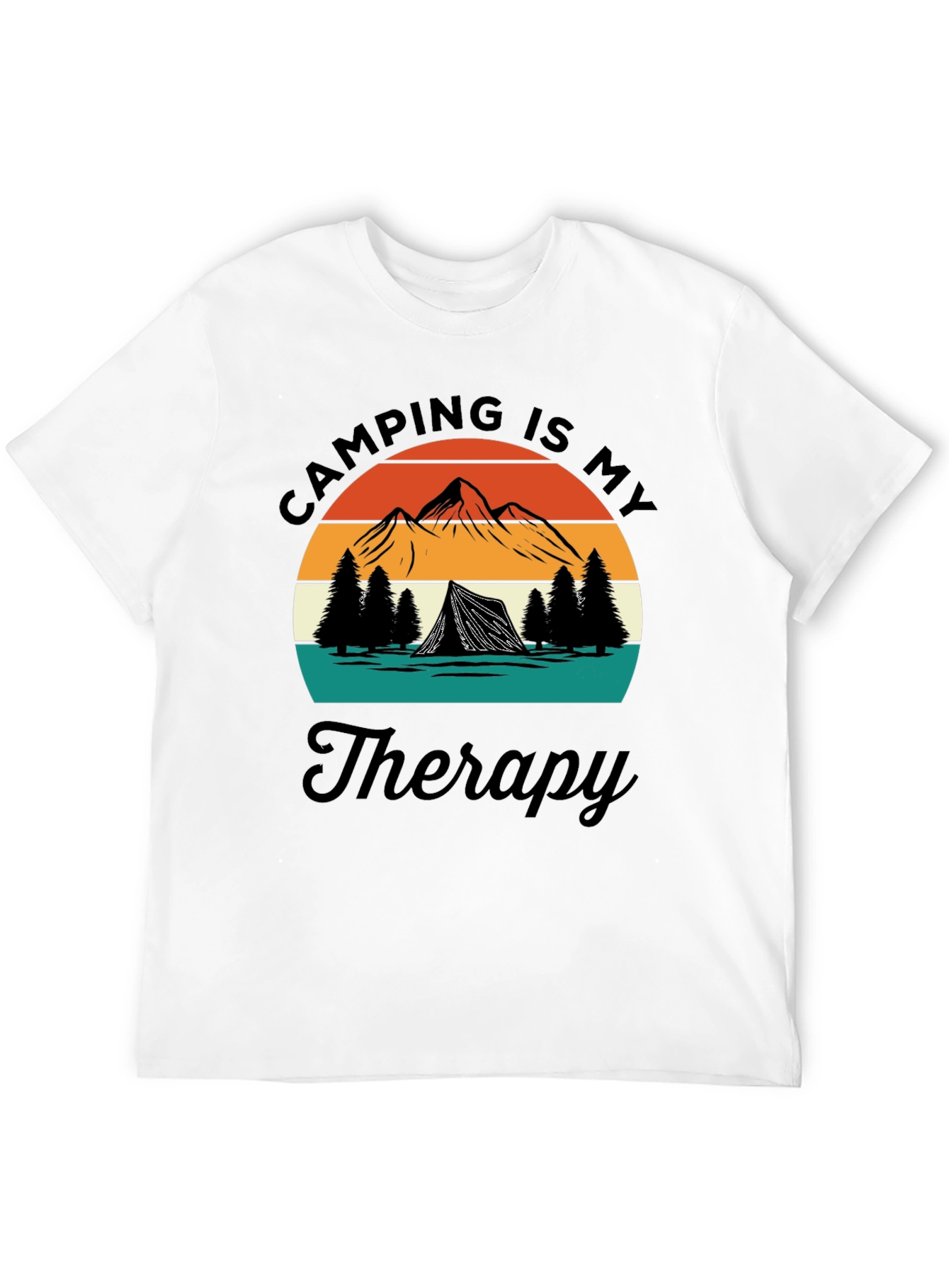 Camping Is My Therapy Graphic T-Shirt