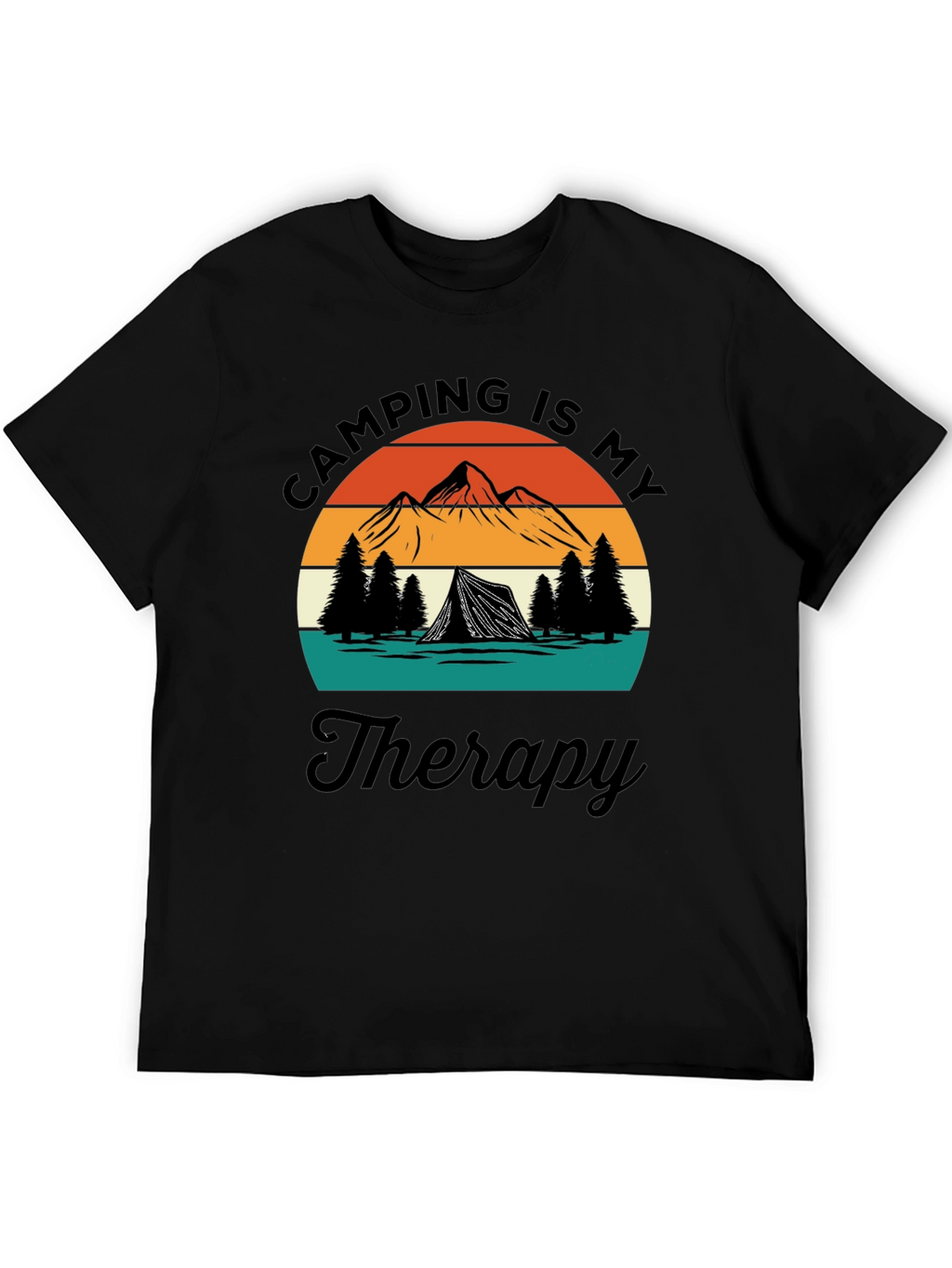 Camping Is My Therapy Graphic T-Shirt