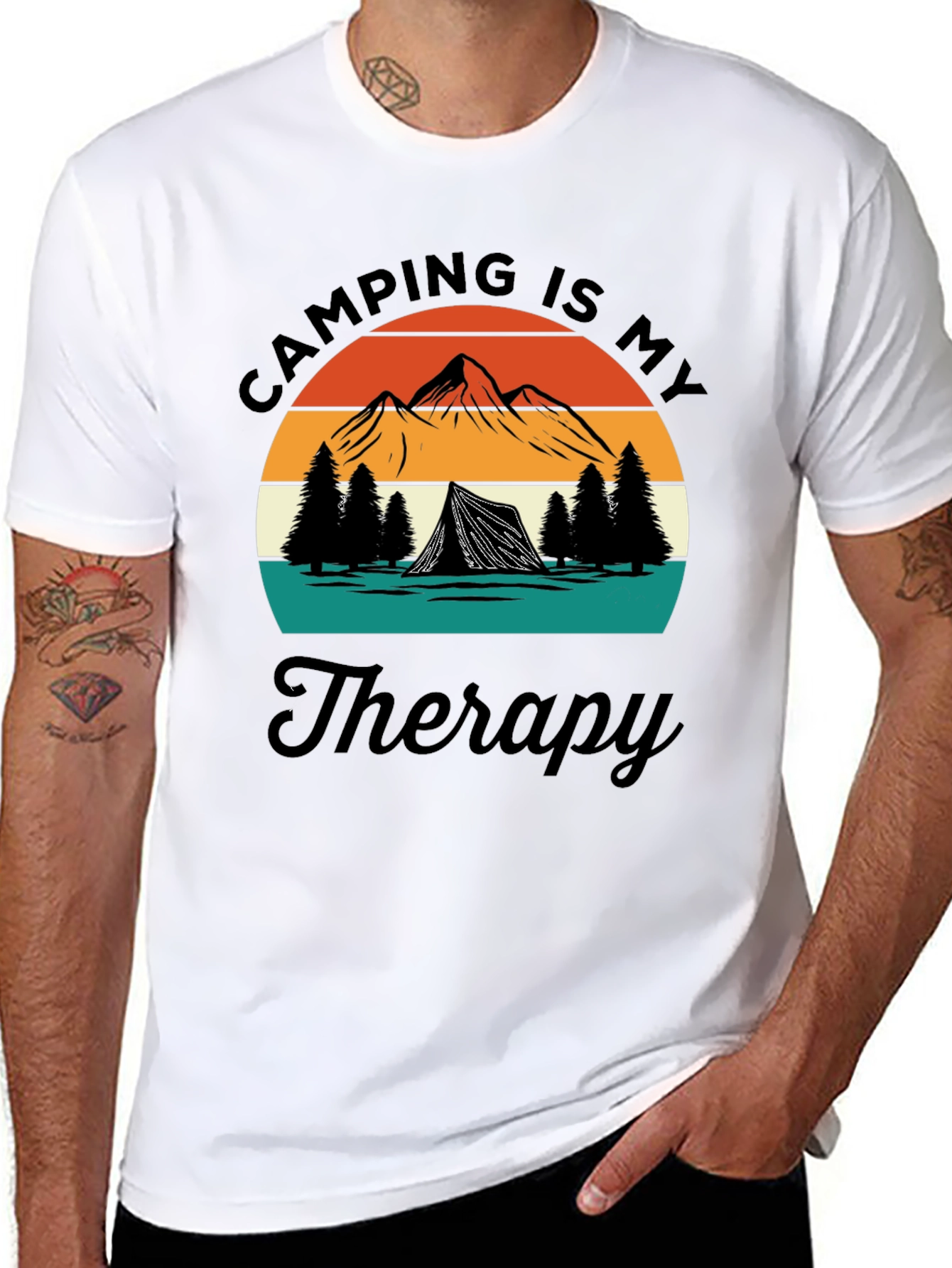 Camping Is My Therapy Graphic T-Shirt