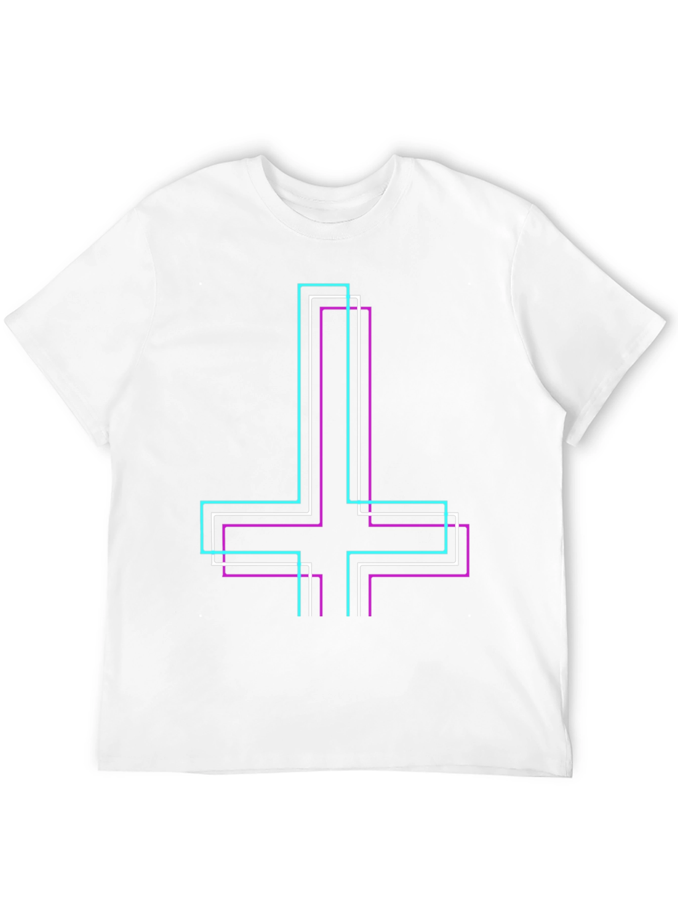 Inverted Cross Graphic Black Tee