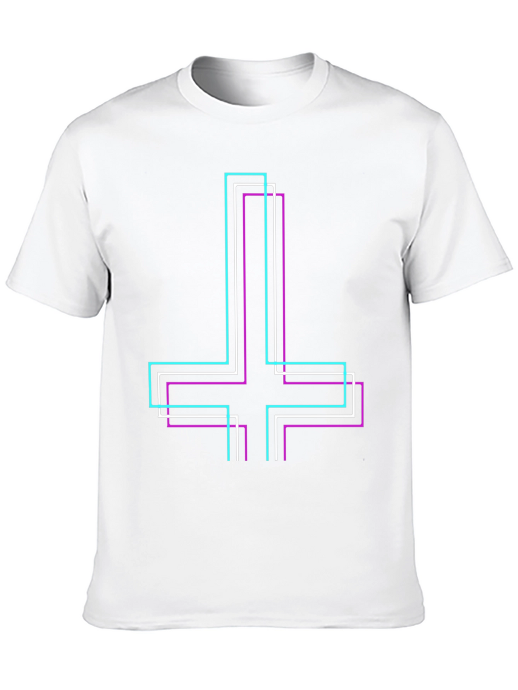 Inverted Cross Graphic Black Tee