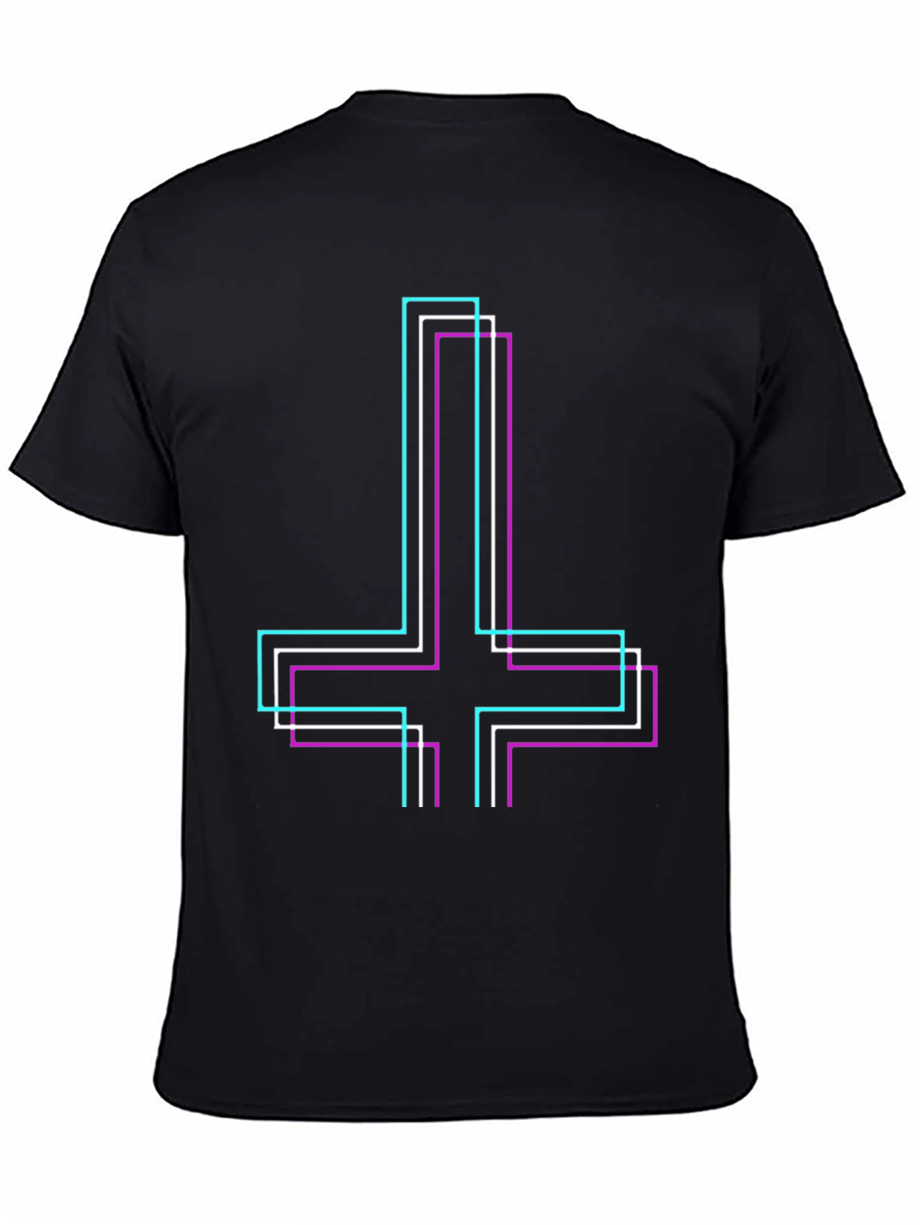 Inverted Cross Graphic Black Tee