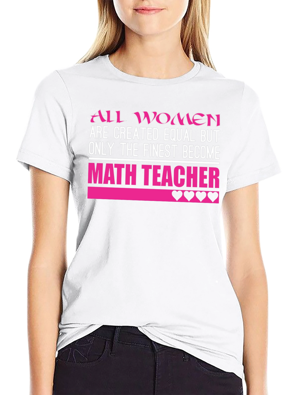 Finest Math Teacher Womens T-Shirt