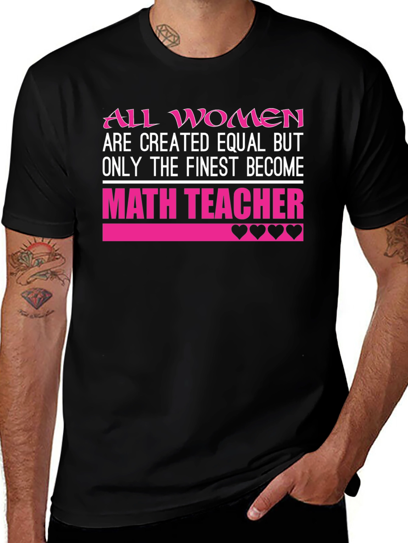 Finest Math Teacher Womens T-Shirt