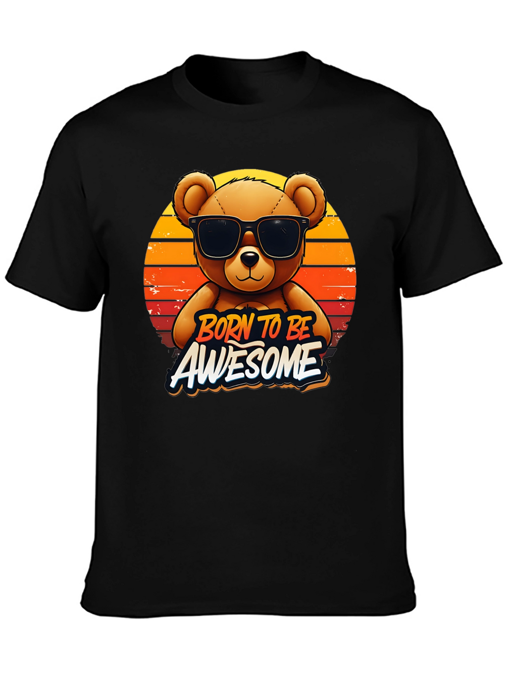 Born To Be Awesome Bear Graphic Tee