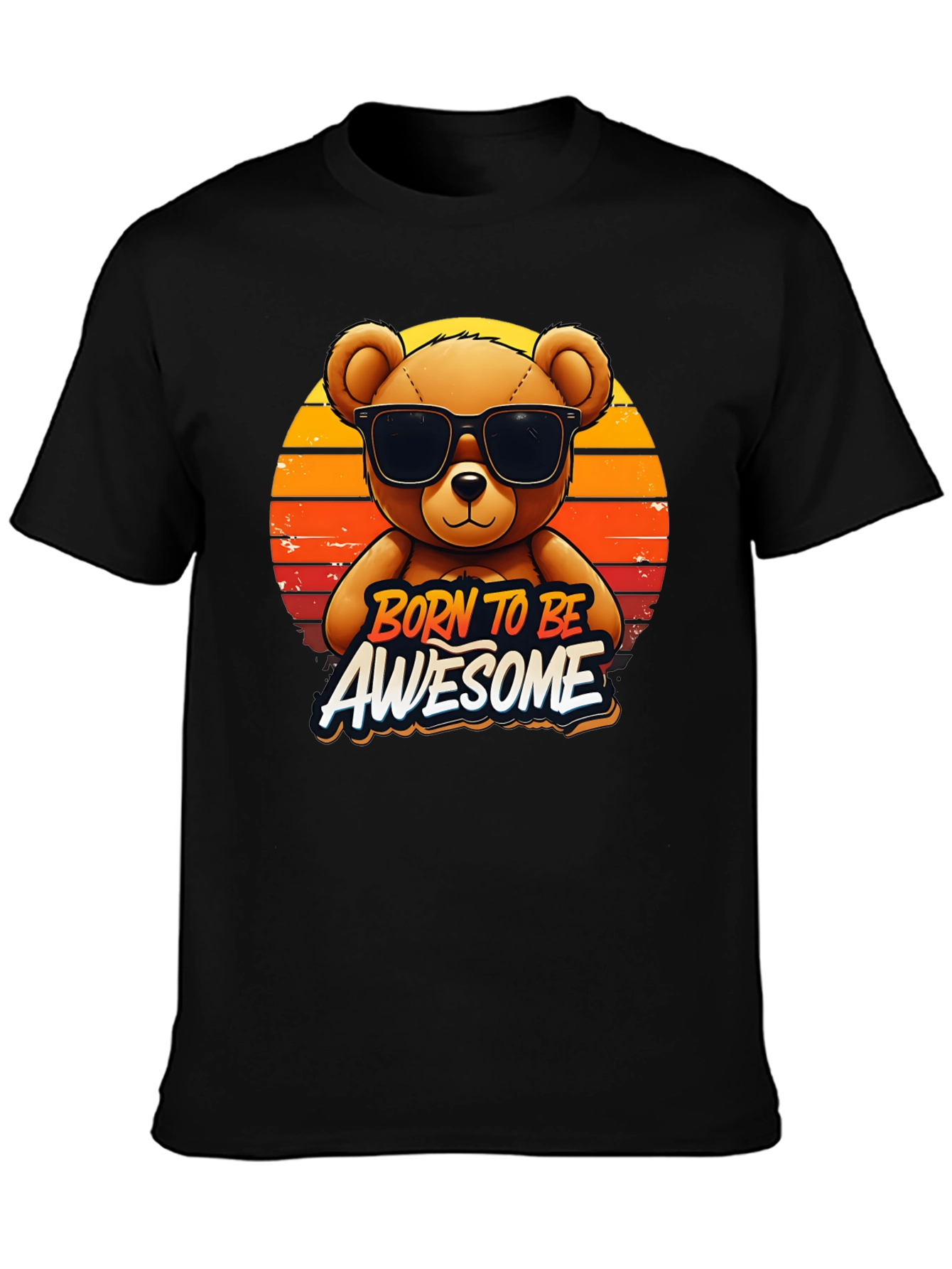 Born To Be Awesome Bear Graphic Tee