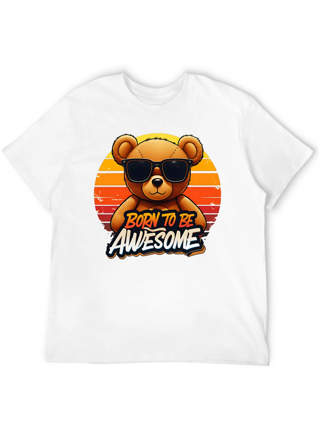 Born To Be Awesome Bear Graphic Tee