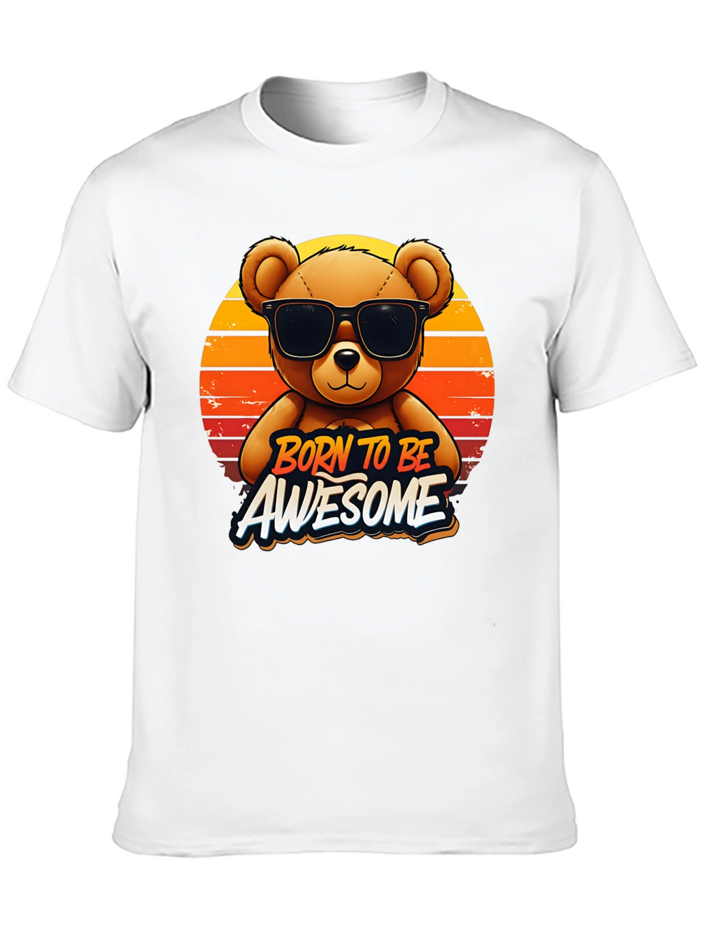 Born To Be Awesome Bear Graphic Tee