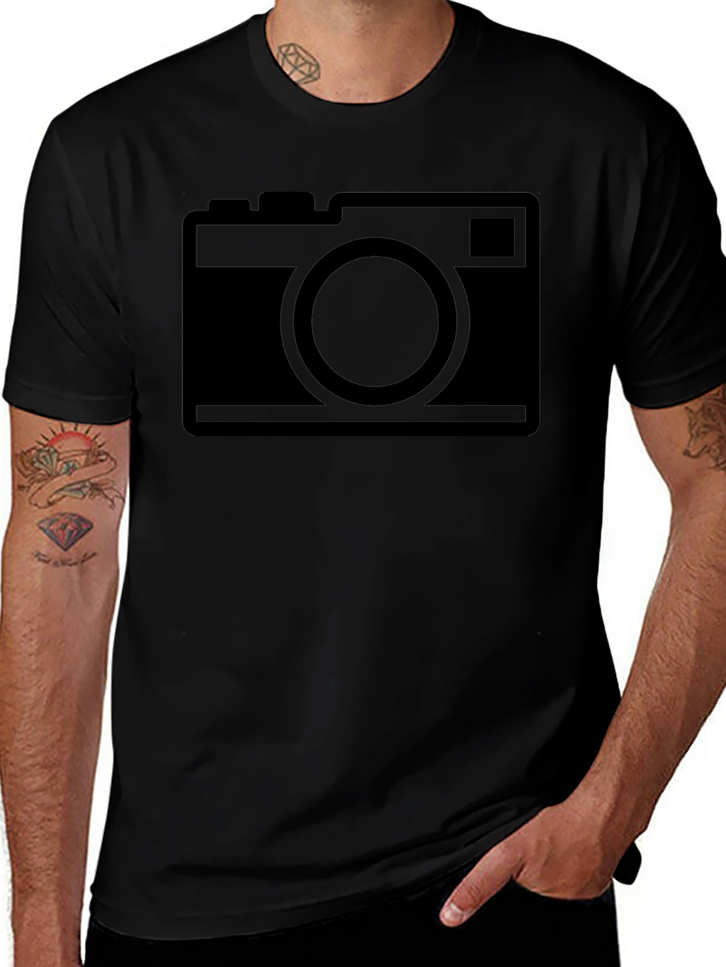 Camera Graphic Black T-Shirt