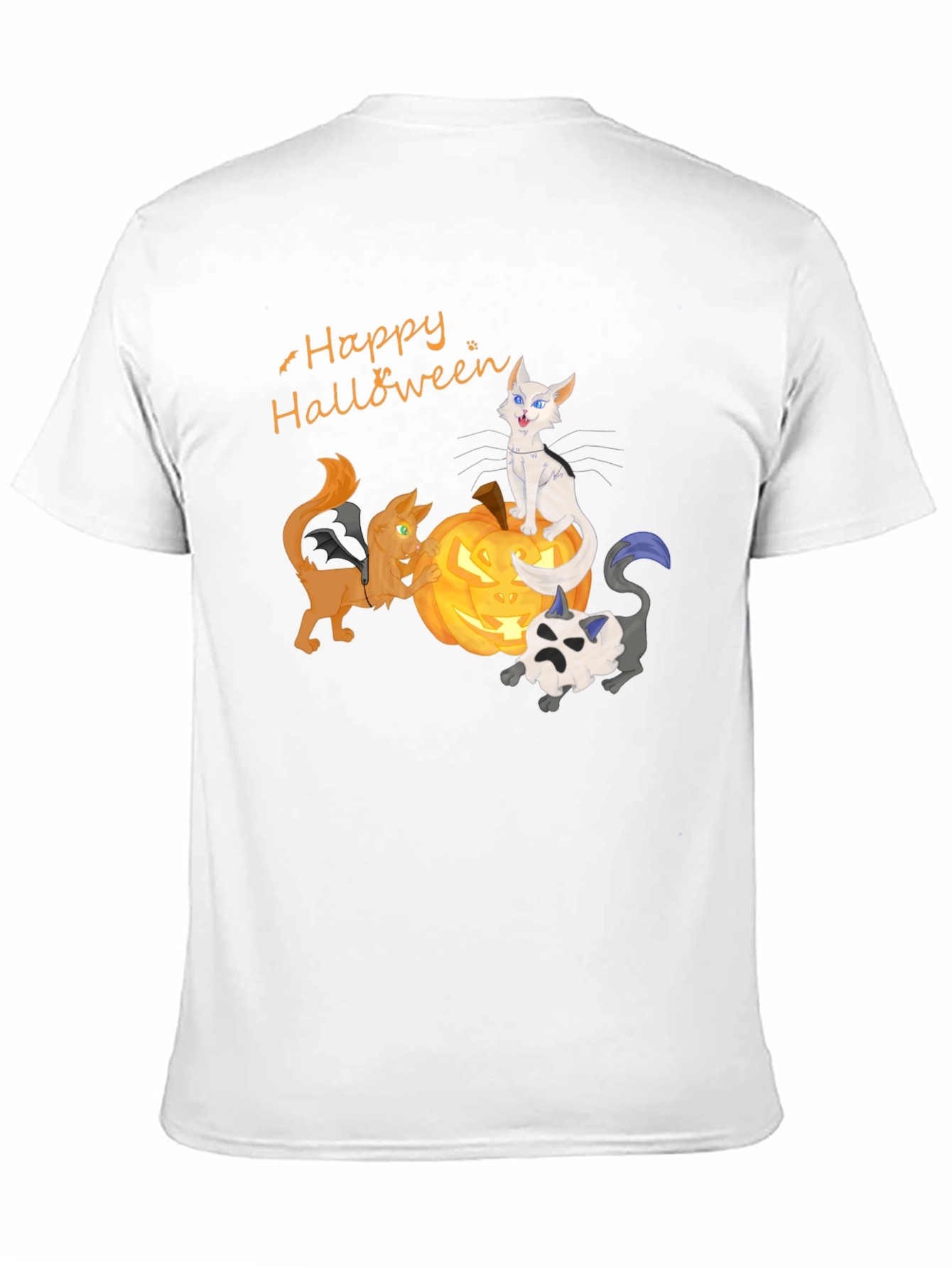 Halloween Cats on Pumpkin T-Shirt
