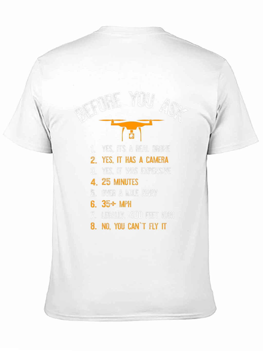 Funny Drone Enthusiast T-Shirt - Before You Ask