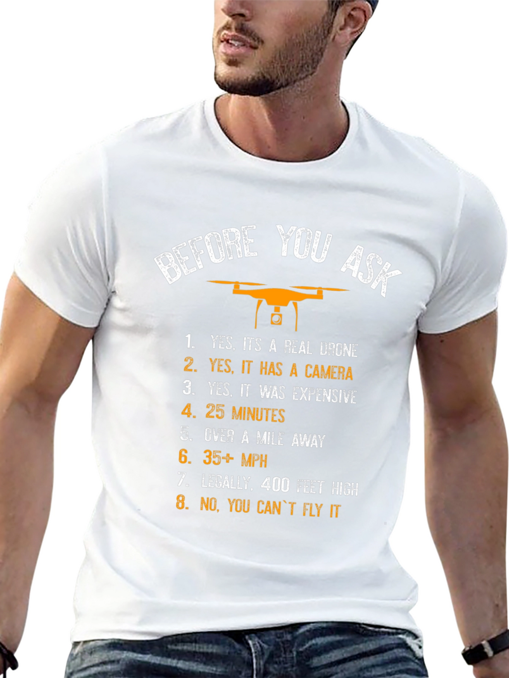 Funny Drone Enthusiast T-Shirt - Before You Ask