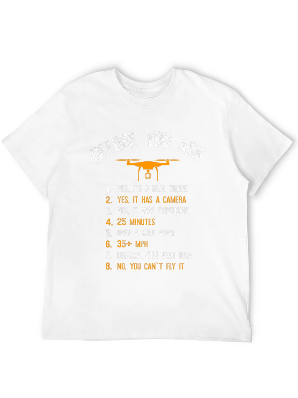 Funny Drone Enthusiast T-Shirt - Before You Ask