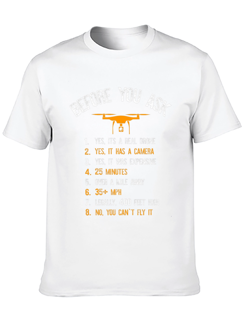 Funny Drone Enthusiast T-Shirt - Before You Ask