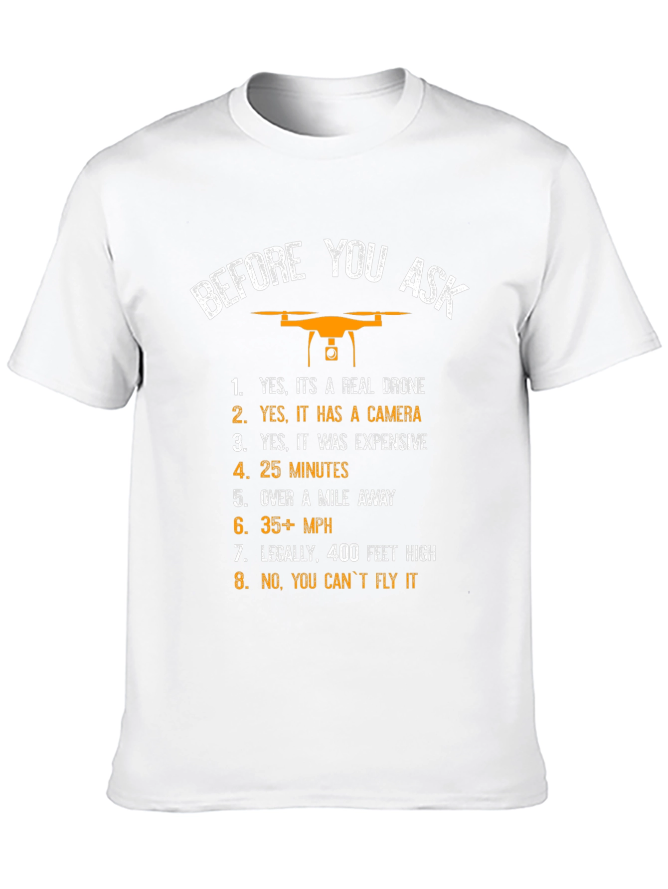Funny Drone Enthusiast T-Shirt - Before You Ask