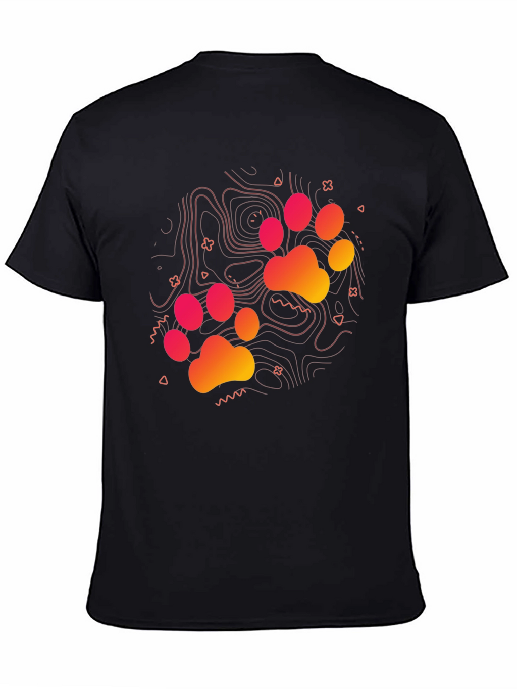 Cool Graphic Tee: Paw Print Design
