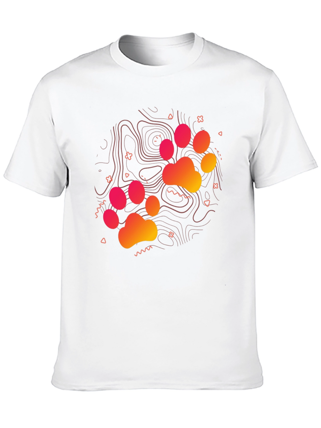 Cool Graphic Tee: Paw Print Design