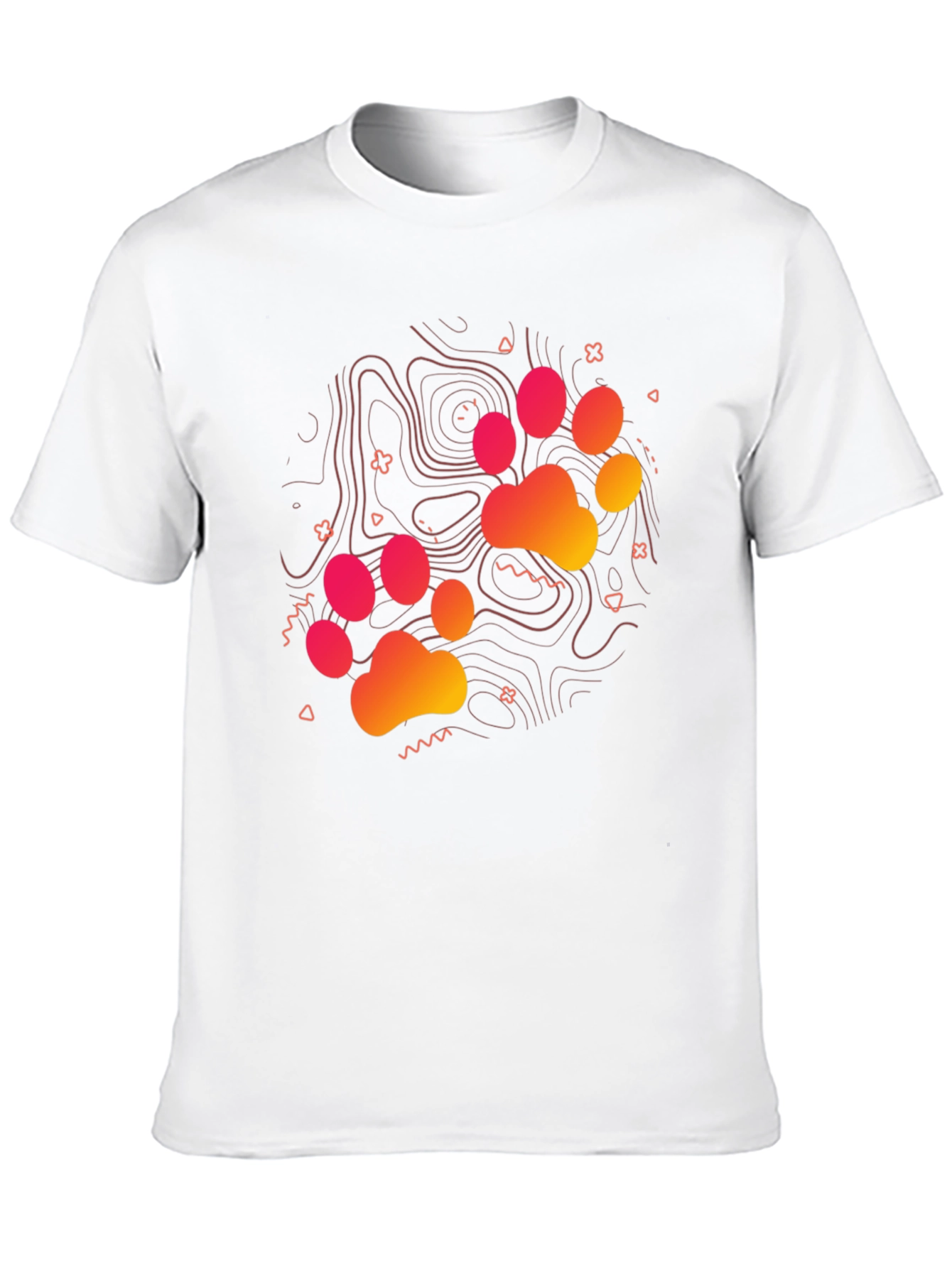 Cool Graphic Tee: Paw Print Design