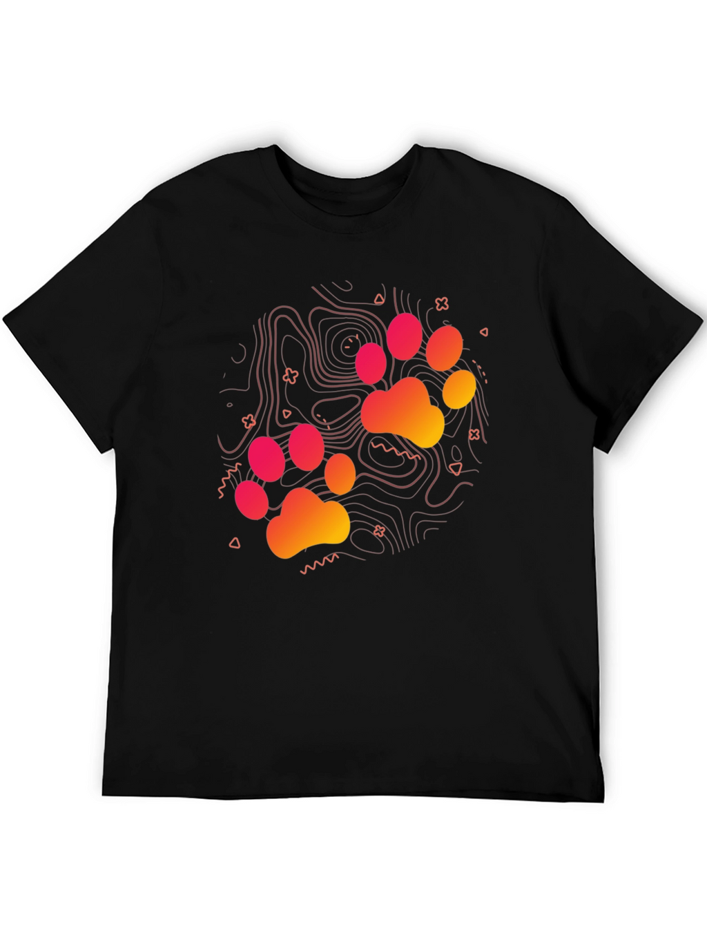 Cool Graphic Tee: Paw Print Design