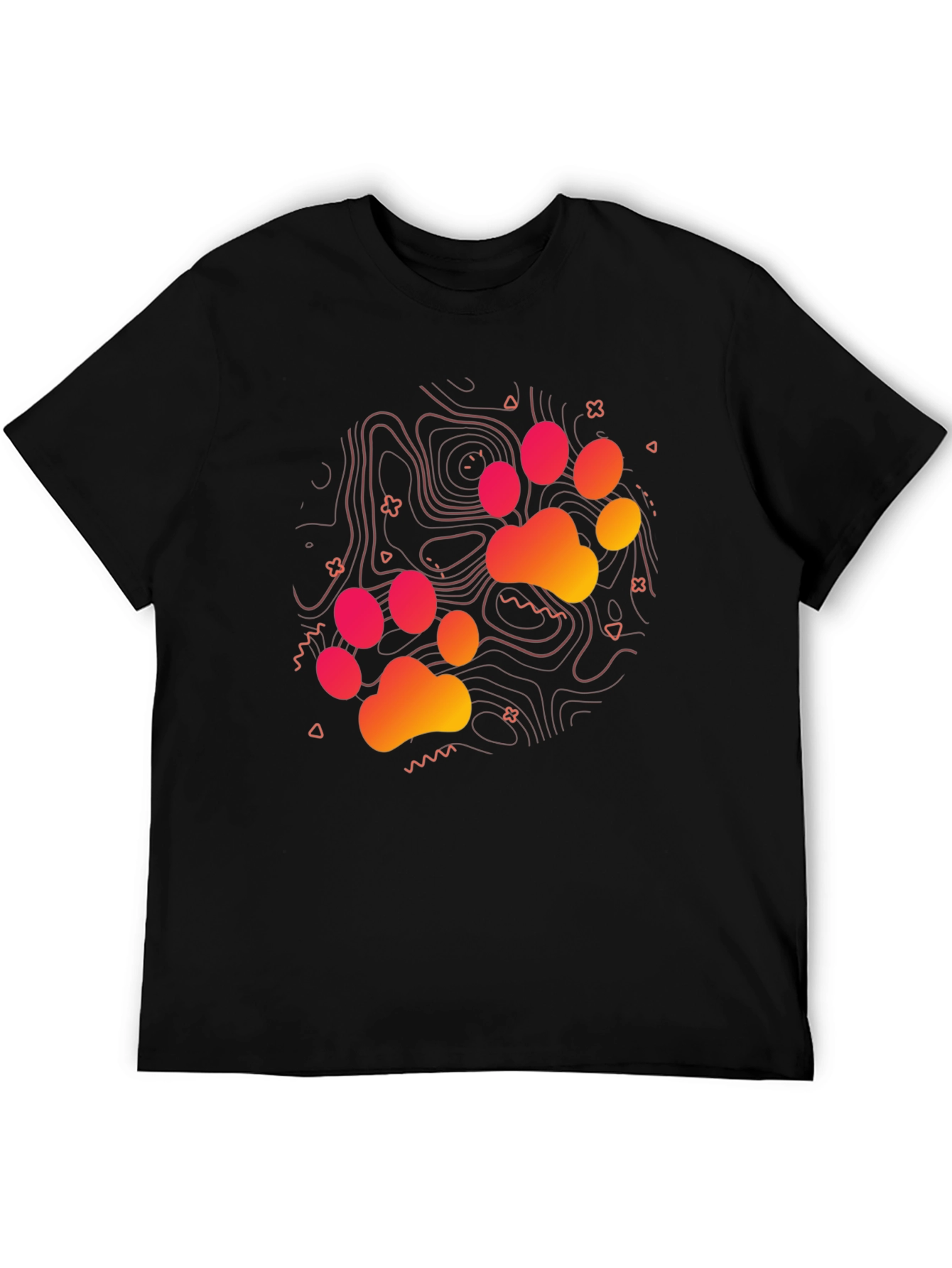 Cool Graphic Tee: Paw Print Design