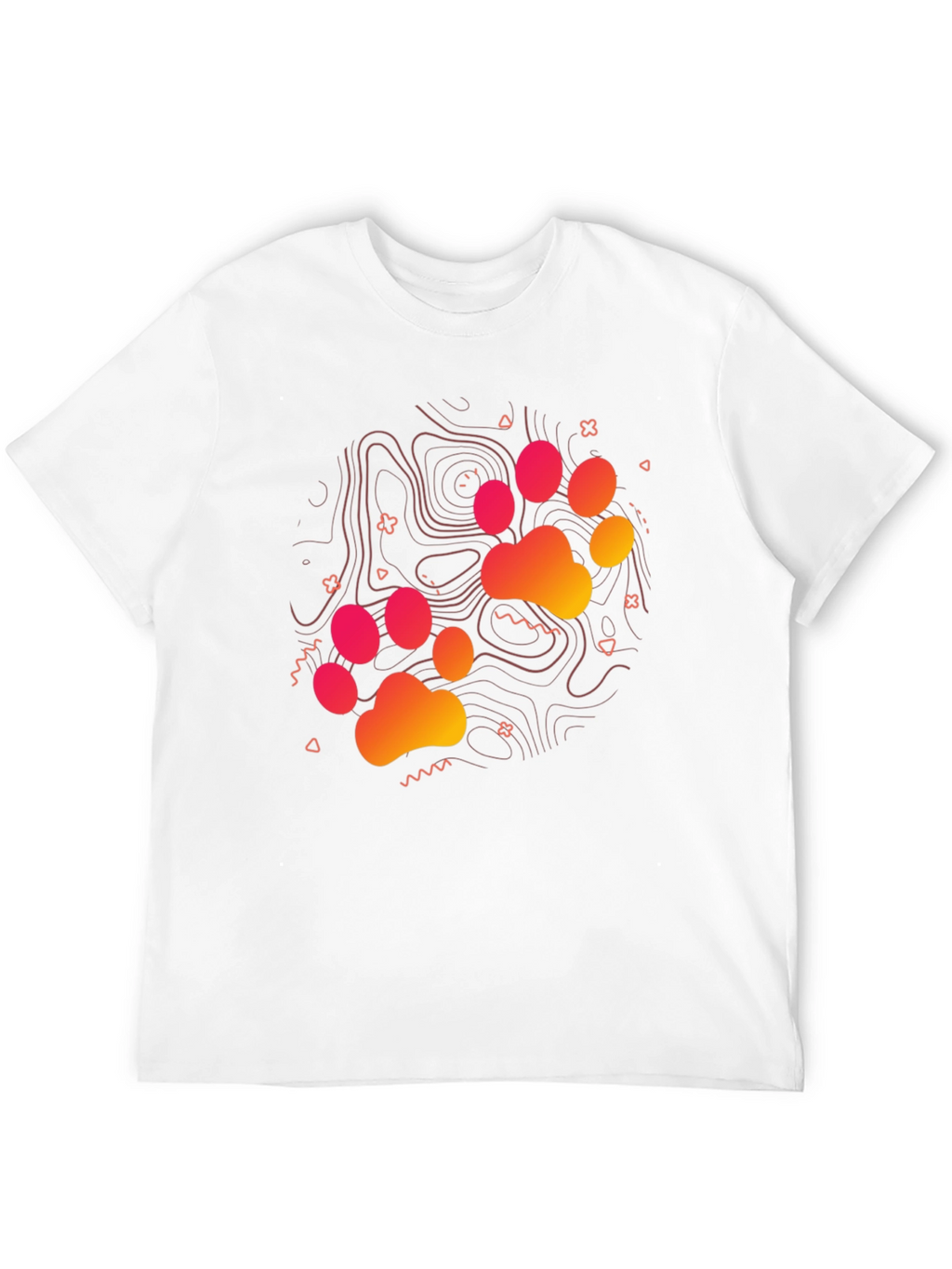 Cool Graphic Tee: Paw Print Design