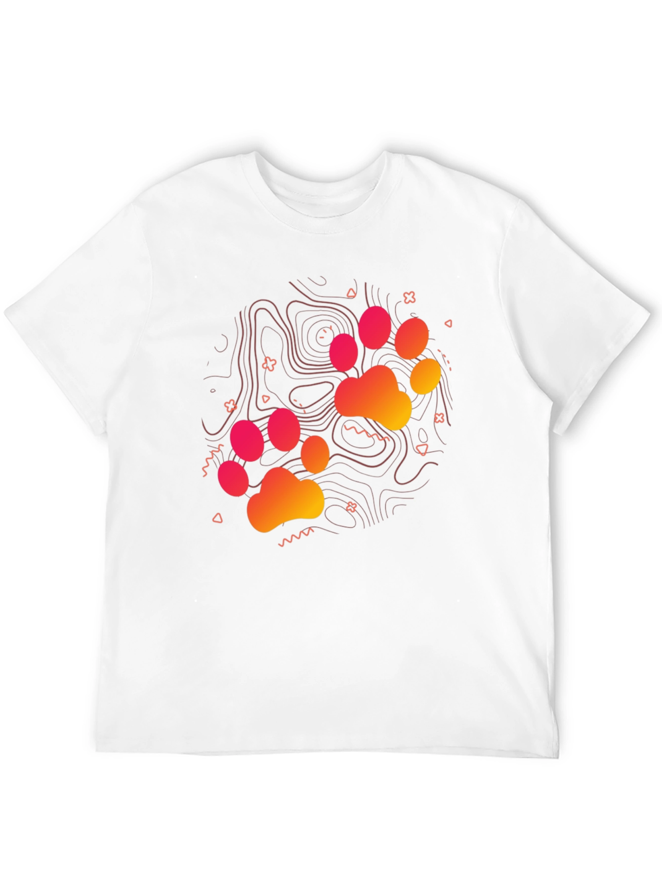 Cool Graphic Tee: Paw Print Design