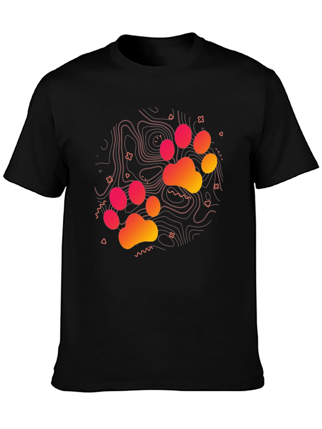 Cool Graphic Tee: Paw Print Design
