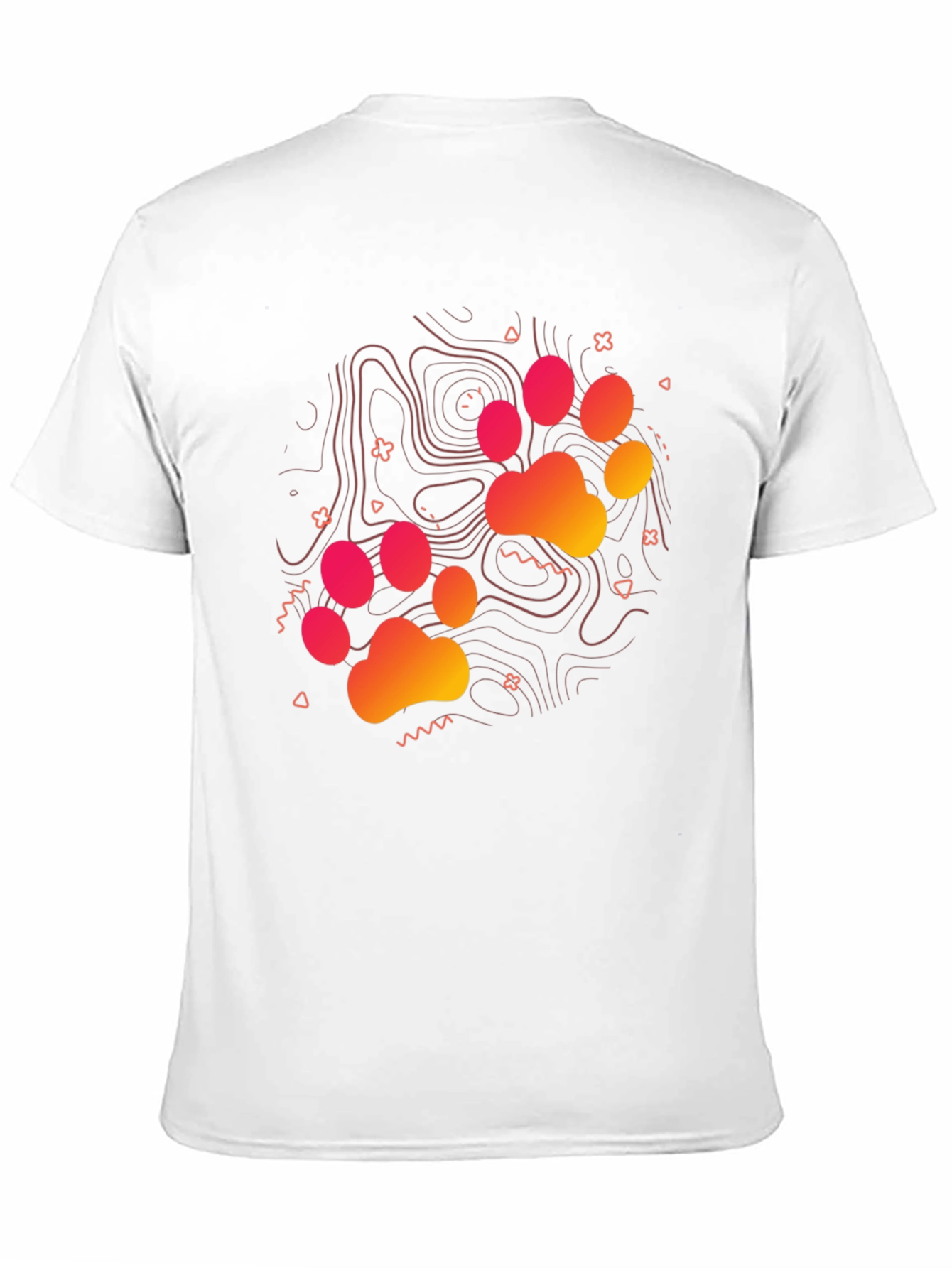 Cool Graphic Tee: Paw Print Design