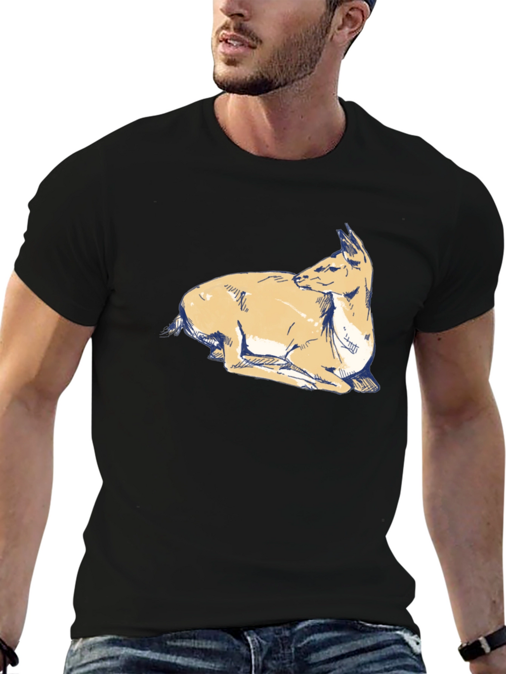 Deer Graphic Tee - Stylish Casual Wear