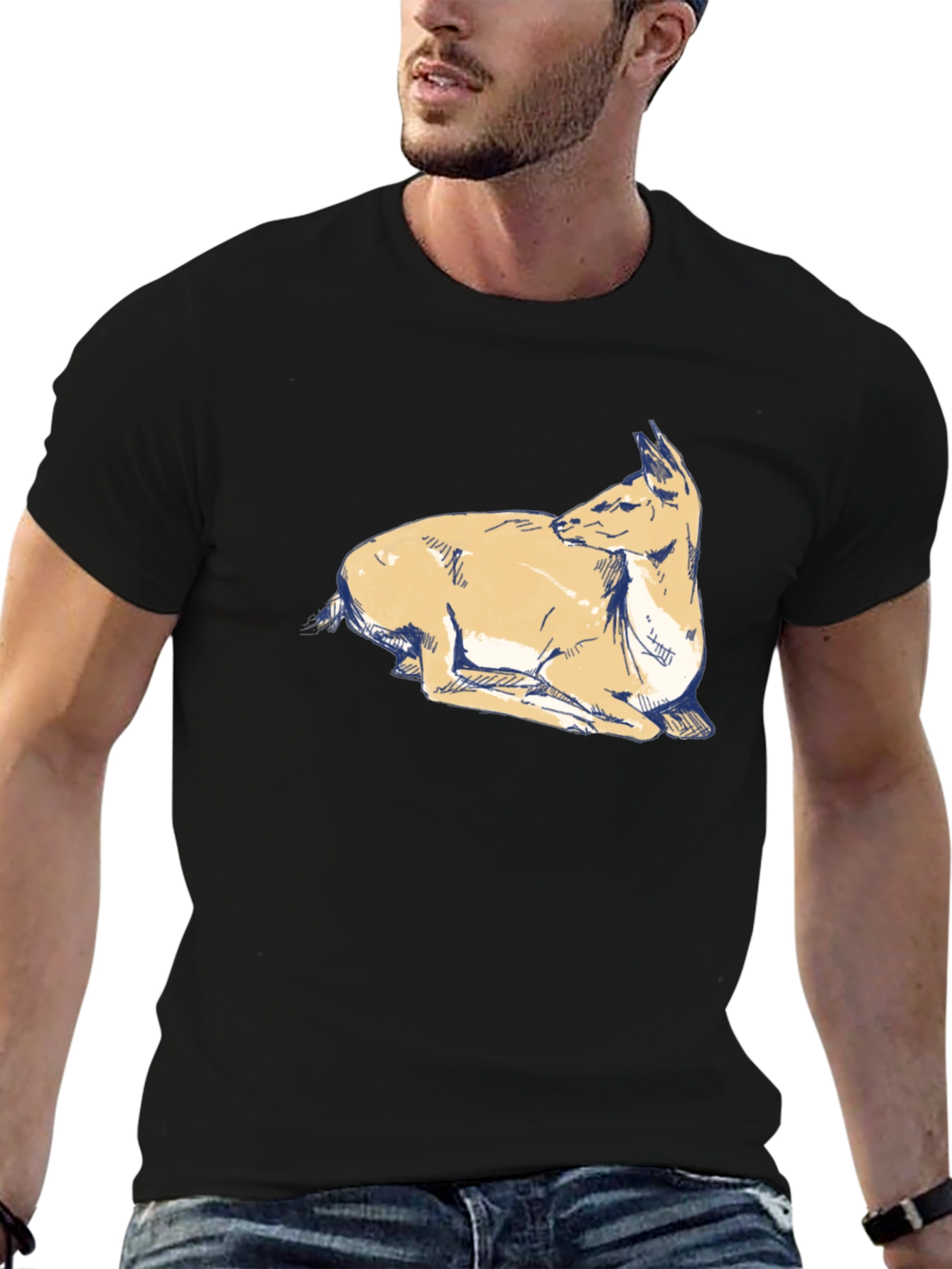 Deer Graphic Tee - Stylish Casual Wear