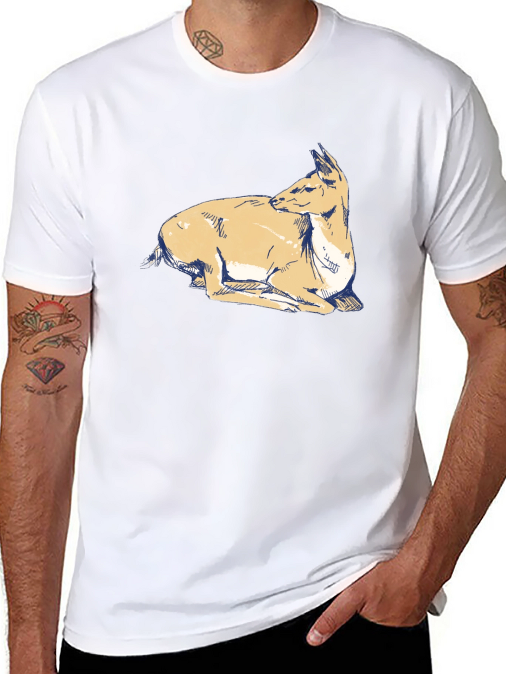Deer Graphic Tee - Stylish Casual Wear